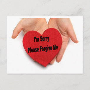 Cartes Pour Fêtes Annuelles Je suis désolé S'il vous plaît pardonnez-moi Valen