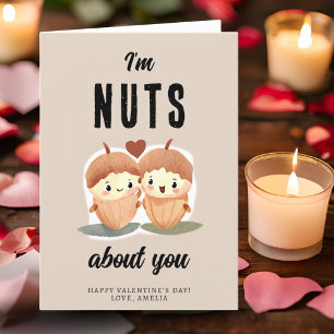 Cartes Pour Fêtes Annuelles Je suis fou de toi Funny Cute Saint-Valentin 