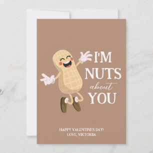 Cartes Pour Fêtes Annuelles je suis fou de toi humour cacahuètes Saint-Valenti