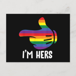 Cartes Pour Fêtes Annuelles Je suis Hers Rainbow Lesbian Couple Funny LGBT Pri