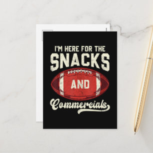 Cartes Pour Fêtes Annuelles Je suis ici pour les snacks et les publicités de f