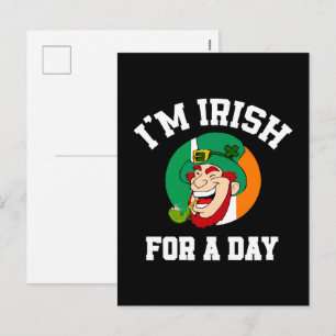 Cartes Pour Fêtes Annuelles Je suis Irlandais pour une journée Saint Patrick t