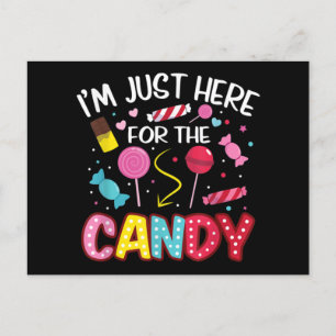 Cartes Pour Fêtes Annuelles Je suis juste ici pour les bonbons Funny Halloween