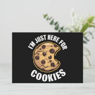Cartes Pour Fêtes Annuelles Je suis juste ici pour les cookies Funny Noël