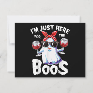 Cartes Pour Fêtes Annuelles Je suis juste ici pour les huées Halloween Femmes 