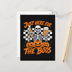 Cartes Pour Fêtes Annuelles Je suis juste là pour les boos squelette d'Hallowe