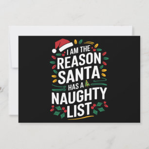 Cartes Pour Fêtes Annuelles Je Suis La Raison Pour Laquelle Le Père Noël A Une