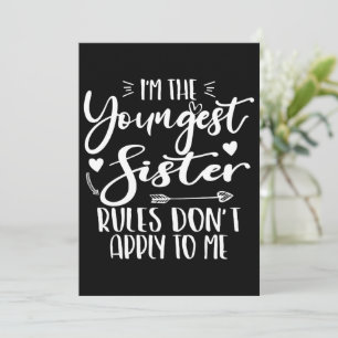 Cartes Pour Fêtes Annuelles Je suis la sœur cadette amoureuse de sarcasme Sœur