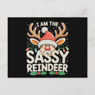 Cartes Pour Fêtes Annuelles Je Suis Le Renne Sassy Noël Famille Xmas
