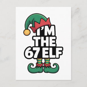 Cartes Pour Fêtes Annuelles Je suis l'elfe 67 Six Sept Elfe Mème Noël 
