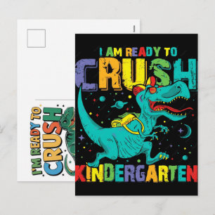 Cartes Pour Fêtes Annuelles Je suis prêt à écraser la maternelle - Chemise sco