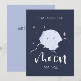 Cartes Pour Fêtes Annuelles Je Suis Sur La Lune Pour Vous Valentine