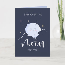 Cartes Pour Fêtes Annuelles Je Suis Sur La Lune Pour Vous Valentine