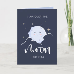 Cartes Pour Fêtes Annuelles Je Suis Sur La Lune Pour Vous Valentine