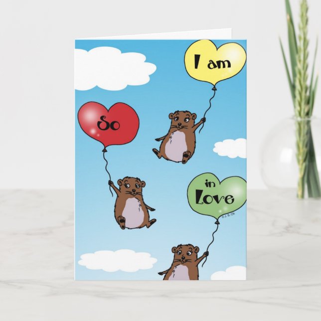 Cartes Pour Fêtes Annuelles Je suis tellement amoureux (Devant)