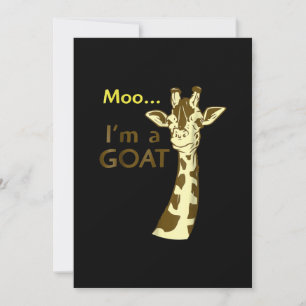 Cartes Pour Fêtes Annuelles Je suis un Cool de chèvre qui confuse la Giraffe