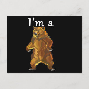 Cartes Pour Fêtes Annuelles Je suis un ours grizzly et des ours bruns