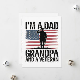 Cartes Pour Fêtes Annuelles Je suis un papa grand-père et vétéran rien ne fait