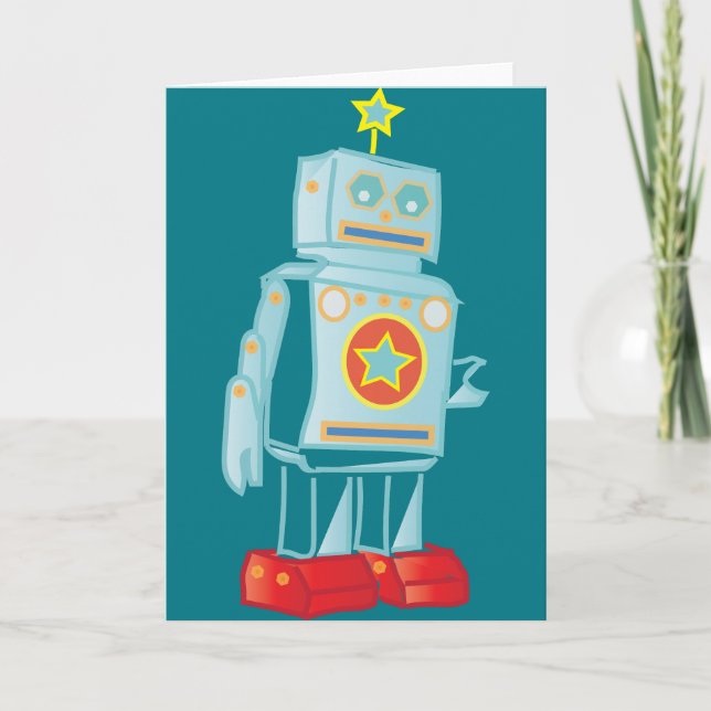 Cartes Pour Fêtes Annuelles Je suis un robot (Devant)