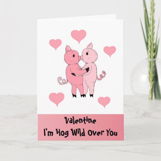 Cartes Pour Fêtes Annuelles Je suis Wild Hog Over You (Devant)