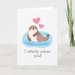 Cartes Pour Fêtes Annuelles Je t'adore" Mignonne Saint Valentin