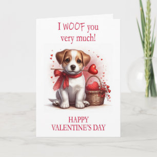 Cartes Pour Fêtes Annuelles Je t'ai malheur de Valentine's Day Puppy Chien