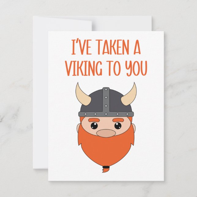 Cartes Pour Fêtes Annuelles Je t'ai pris un viking (Devant)