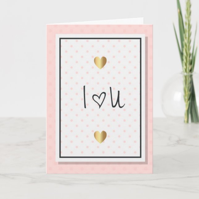 Cartes Pour Fêtes Annuelles Je T'Aime (Devant)