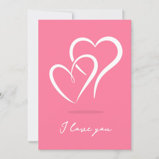 Cartes Pour Fêtes Annuelles Je t'aime (Devant)