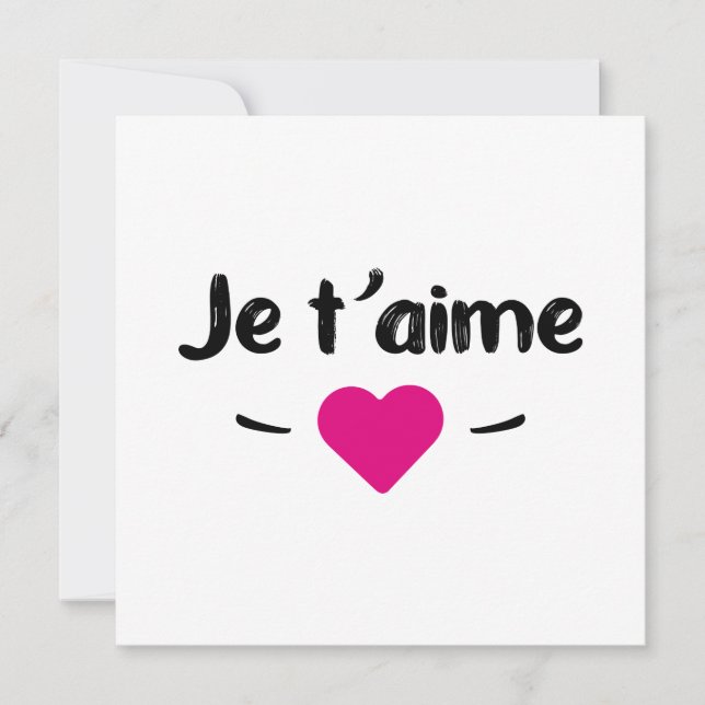 Cartes Pour Fêtes Annuelles Je t'aime (Devant)