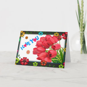 Cartes Pour Fêtes Annuelles Je t'aime