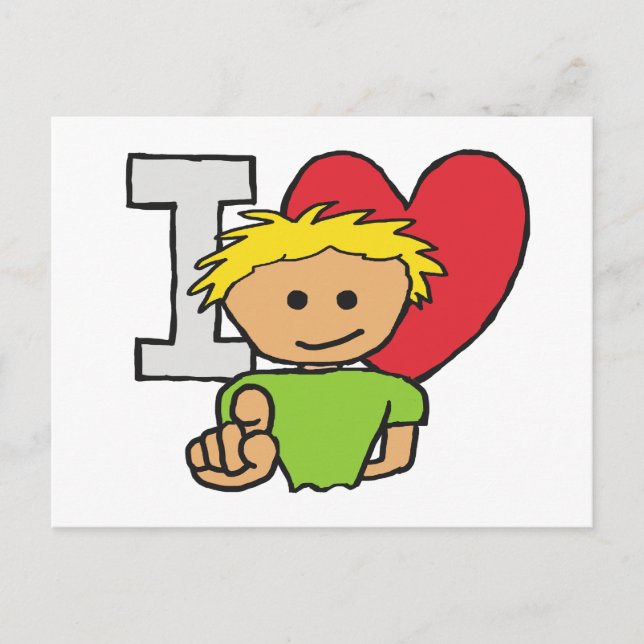 Cartes Pour Fêtes Annuelles Je T'Aime (Devant)