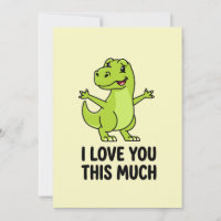 Je t'aime autant Dinosaure mignon 