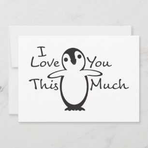 Cartes Pour Fêtes Annuelles Je t'aime autant manchot