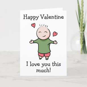 Cartes Pour Fêtes Annuelles Je t'aime autant pour la Saint-Valentin