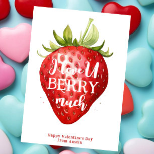 Cartes Pour Fêtes Annuelles Je t'aime Berry beaucoup drôle valentine's day