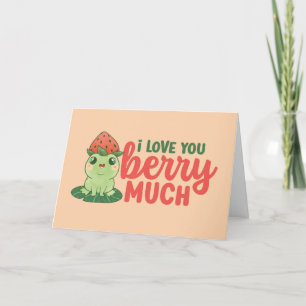 Cartes Pour Fêtes Annuelles Je t'aime Berry beaucoup mignon Funny Valentine's 