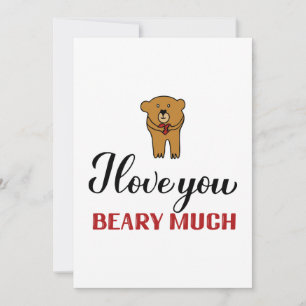 Cartes Pour Fêtes Annuelles Je t'aime bien faire attention beaucoup de calligr