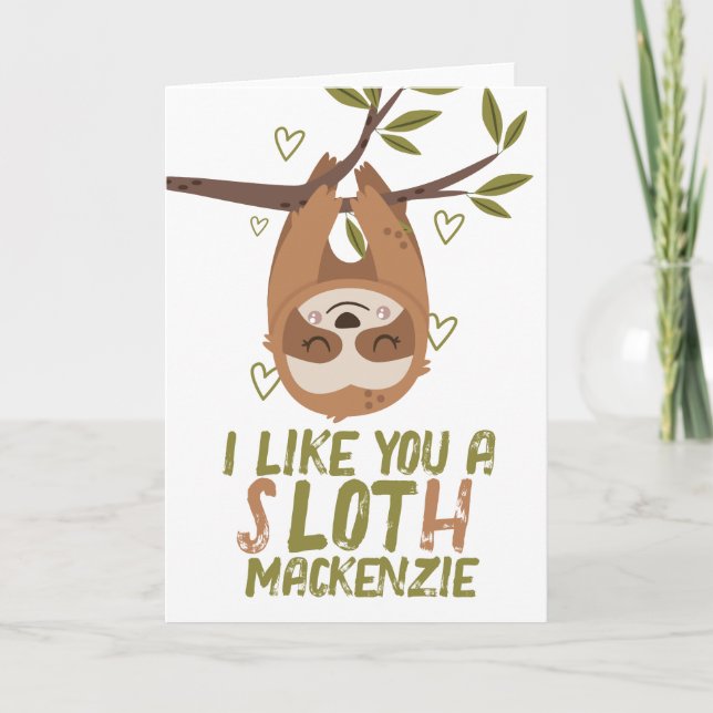 Cartes Pour Fêtes Annuelles Je t'aime bien une valentines personnalisée (Devant)