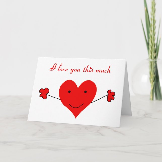 Cartes Pour Fêtes Annuelles Je t'aime cette beaucoup de heureuse (Devant)