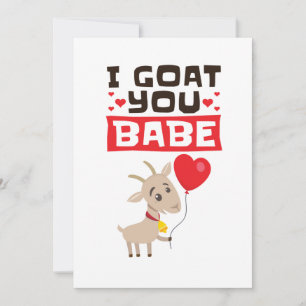 Cartes Pour Fêtes Annuelles Je t'aime chèvre Saint-Valentin Amateur d'animaux