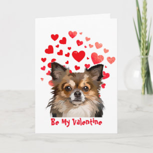 Cartes Pour Fêtes Annuelles Je t'aime Chihuahua Pomeranian Dog Saint Valentin