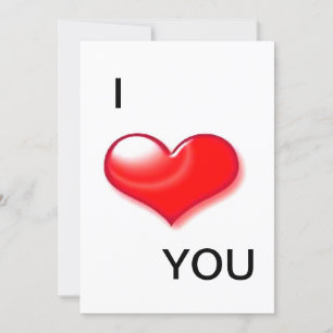 Cartes Pour Fêtes Annuelles Je t'aime coeur