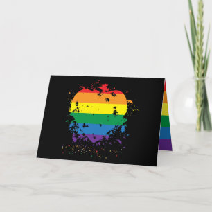Cartes Pour Fêtes Annuelles Je t'aime Coeur Gay pride