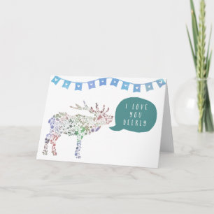 Cartes Pour Fêtes Annuelles Je t'aime Deerly