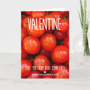 Cartes Pour Fêtes Annuelles Je t'aime des tomates de la tête à la Saint-Valent