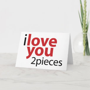 Cartes Pour Fêtes Annuelles je t'aime en morceaux