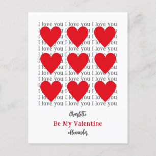 Cartes Pour Fêtes Annuelles Je t'aime être mon coeur Saint Valentin