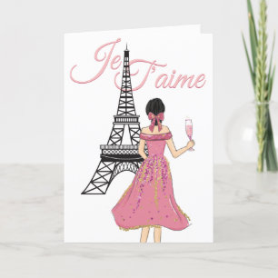 Cartes Pour Fêtes Annuelles Je t'aime Je t'aime La Saint Valentin Tour Eiffel