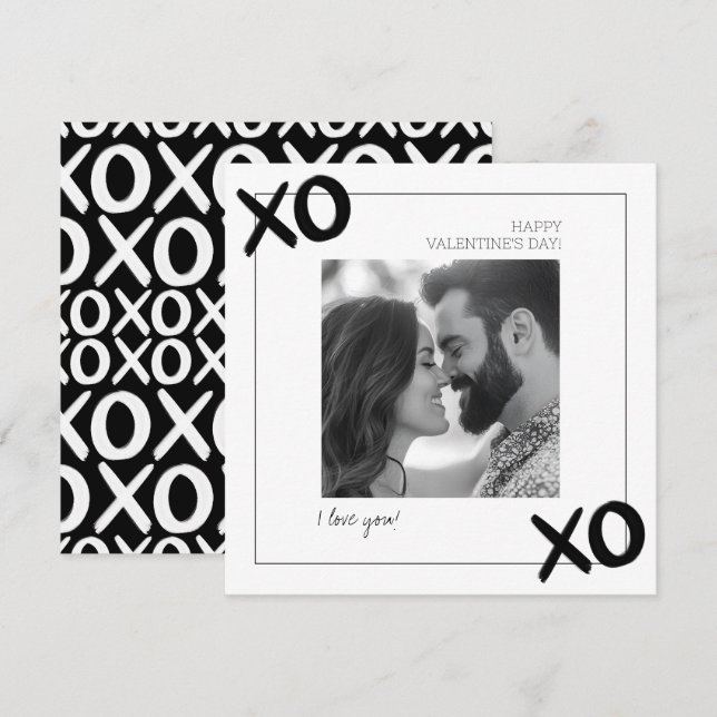 Cartes Pour Fêtes Annuelles Je t'aime Joyuse Saint-Valentin Mari XOXO (Devant / Derrière)